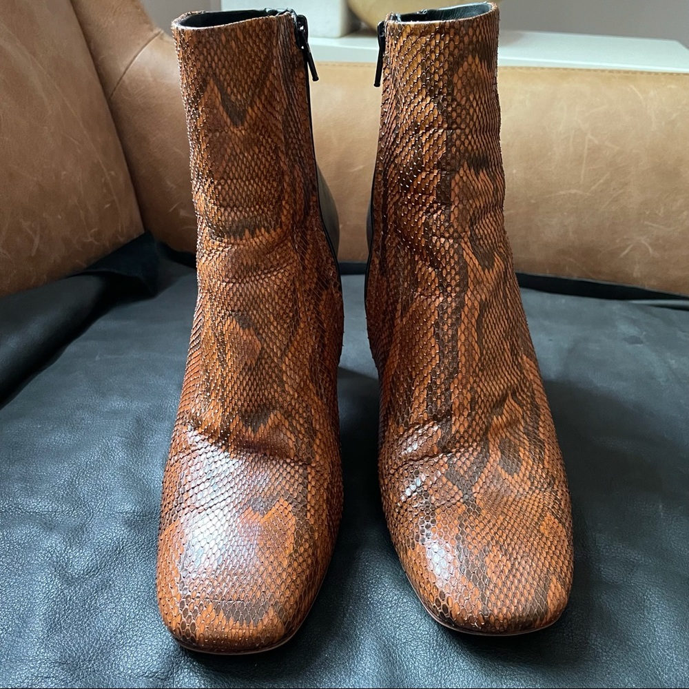 Celine Snakeskin Python Bam Bam Silver Heel Boots - image 6